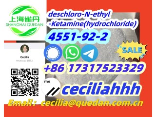 Topsupplier 4551-92-2  deschloro-N-ethyl-Ketamine(hydrochloride) +86 17317523329wickr:ceciliahhh