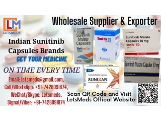 Sunitinib 50mg Capsules Price | Purchase Sutent Capsules USA | Sutinat Capsules Wholesale Supplier