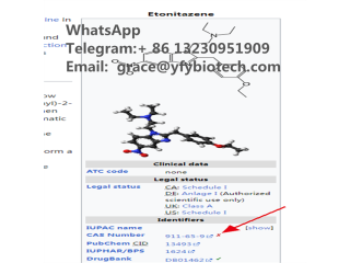 Factory supply good quality hot sale etonitazene 911-65-9