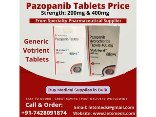 Indian Pazopanib 400mg Tablets Pinakamababang Presyo sa Pilipinas